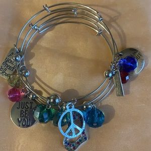 ENGRAVED CHARMS (9 inches) BANGLE BRACELET